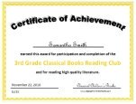 3rd grade certificate