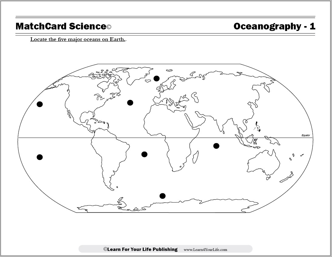 Oceans of the World Worksheet