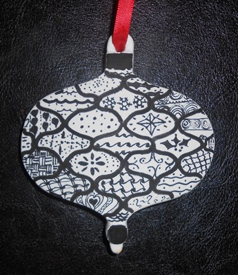 zentangle christmas ornament