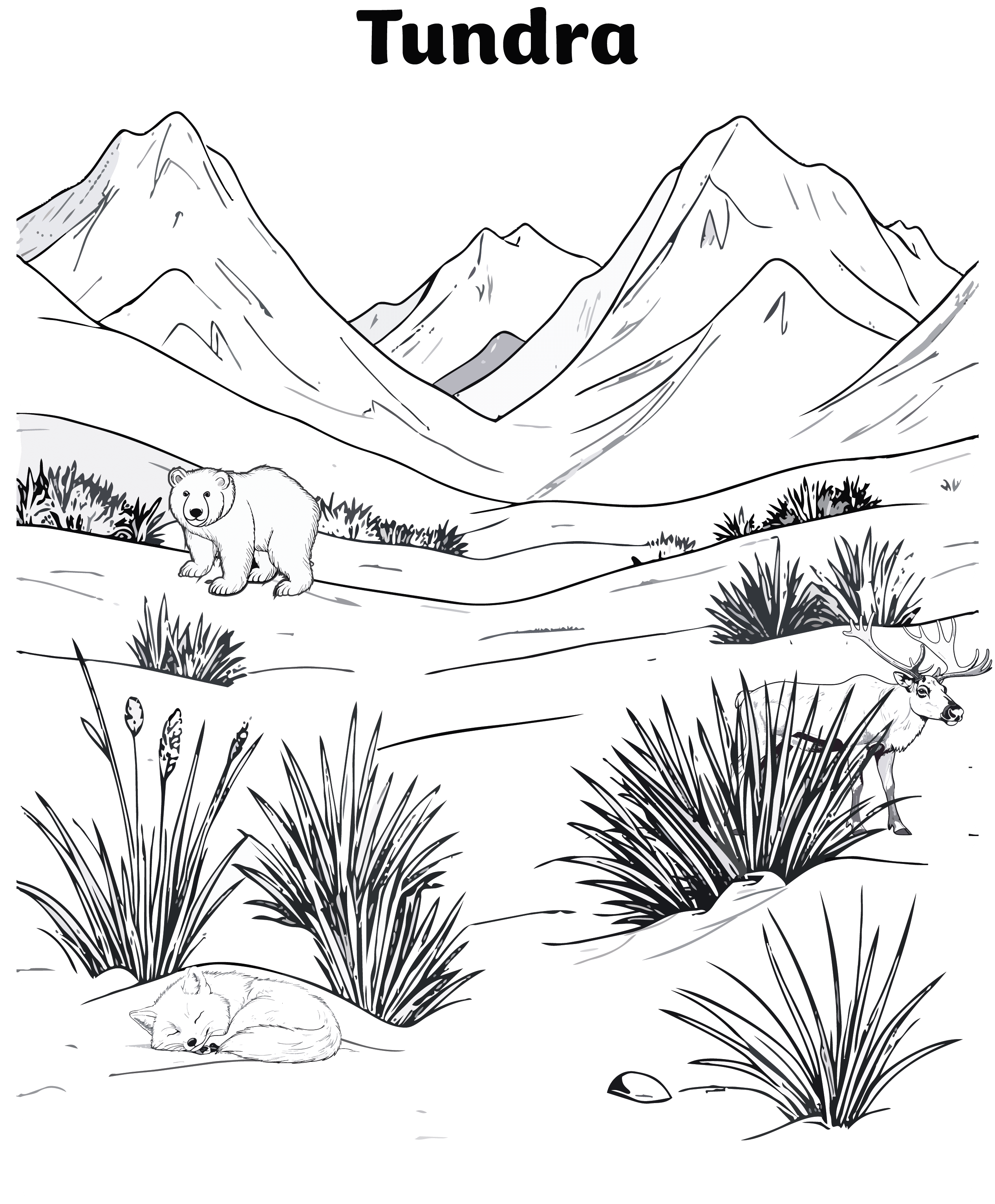 Tundra Coloring Page