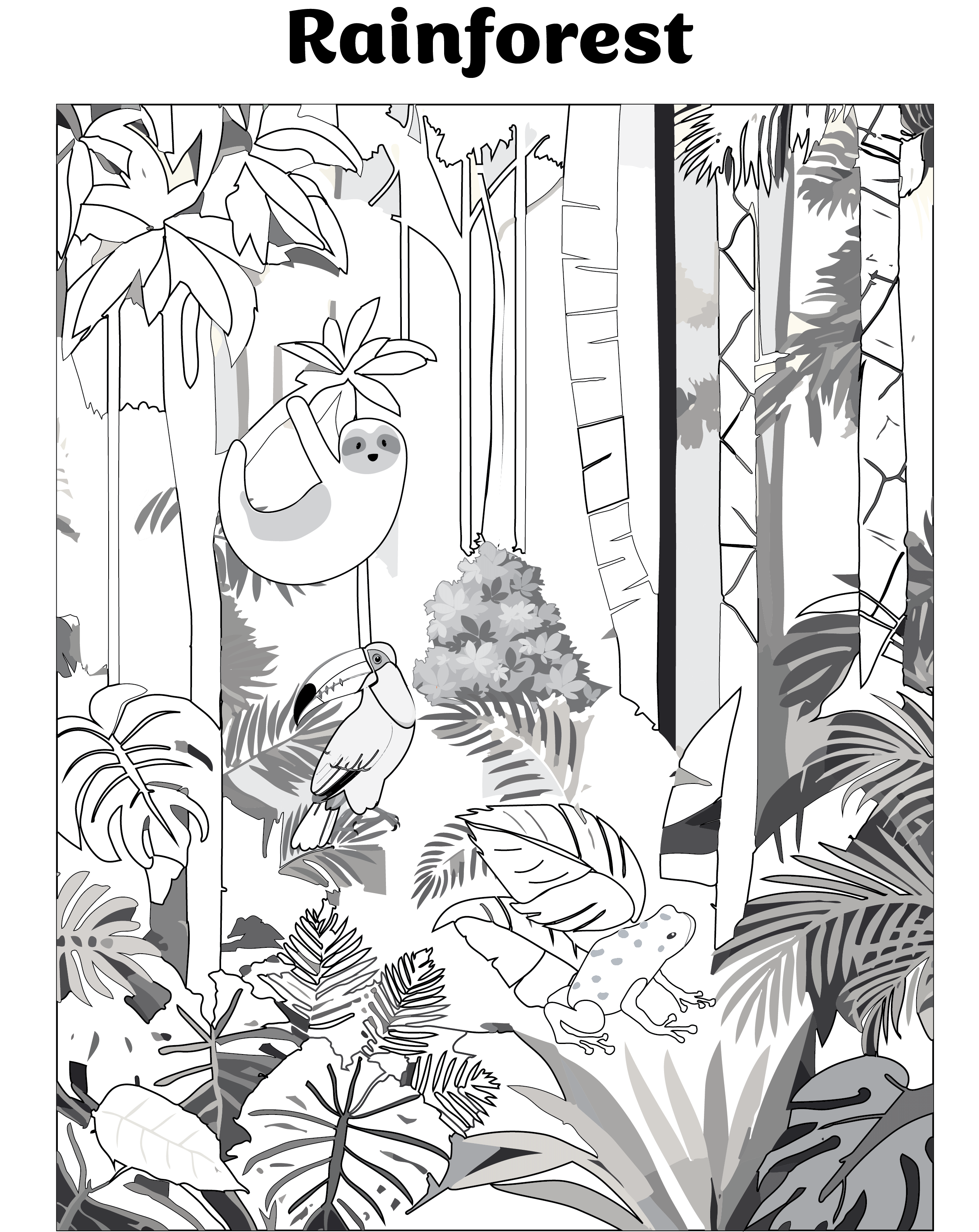 Rainforest Coloring Page