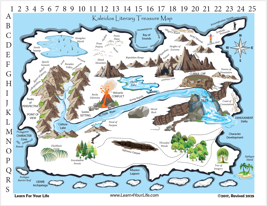 Literature Treasure Map Color