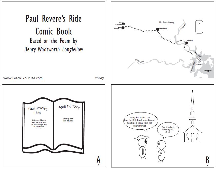 Paul Reveres Ride Comic Strip Page 1