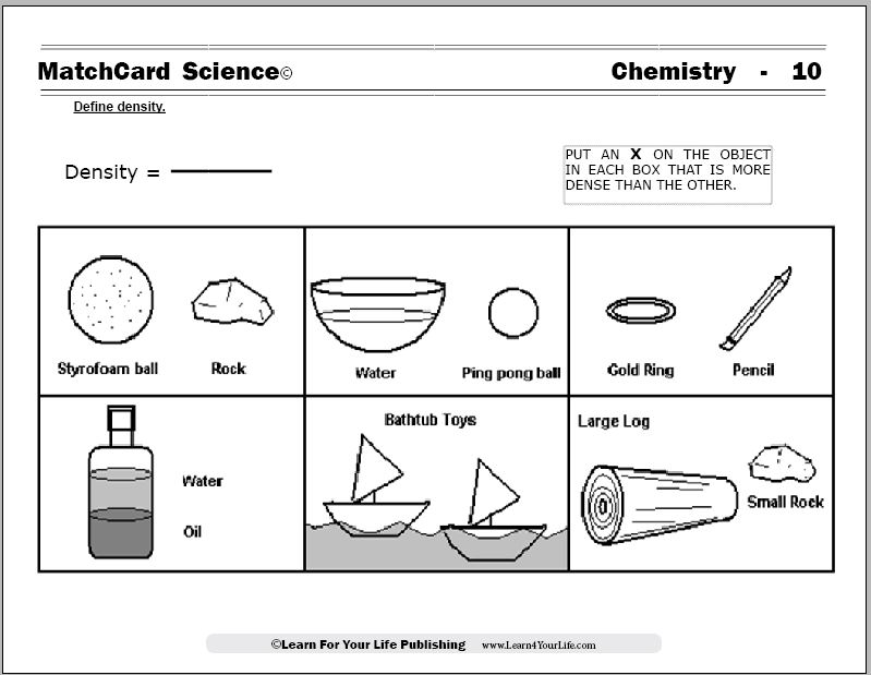 Density Worksheet