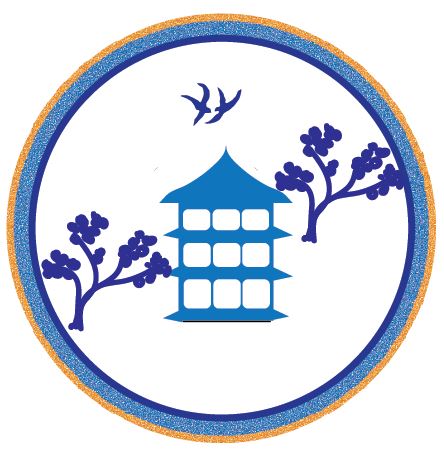 Blue Willow Plate with Pagoda