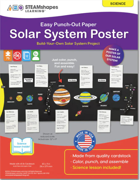 Steamshapes Learning Solar System Poster
