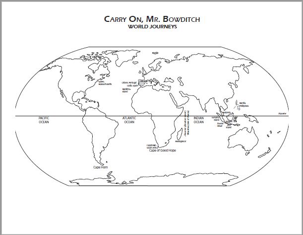 Carry On Mr Bowditch Map or World Journeys