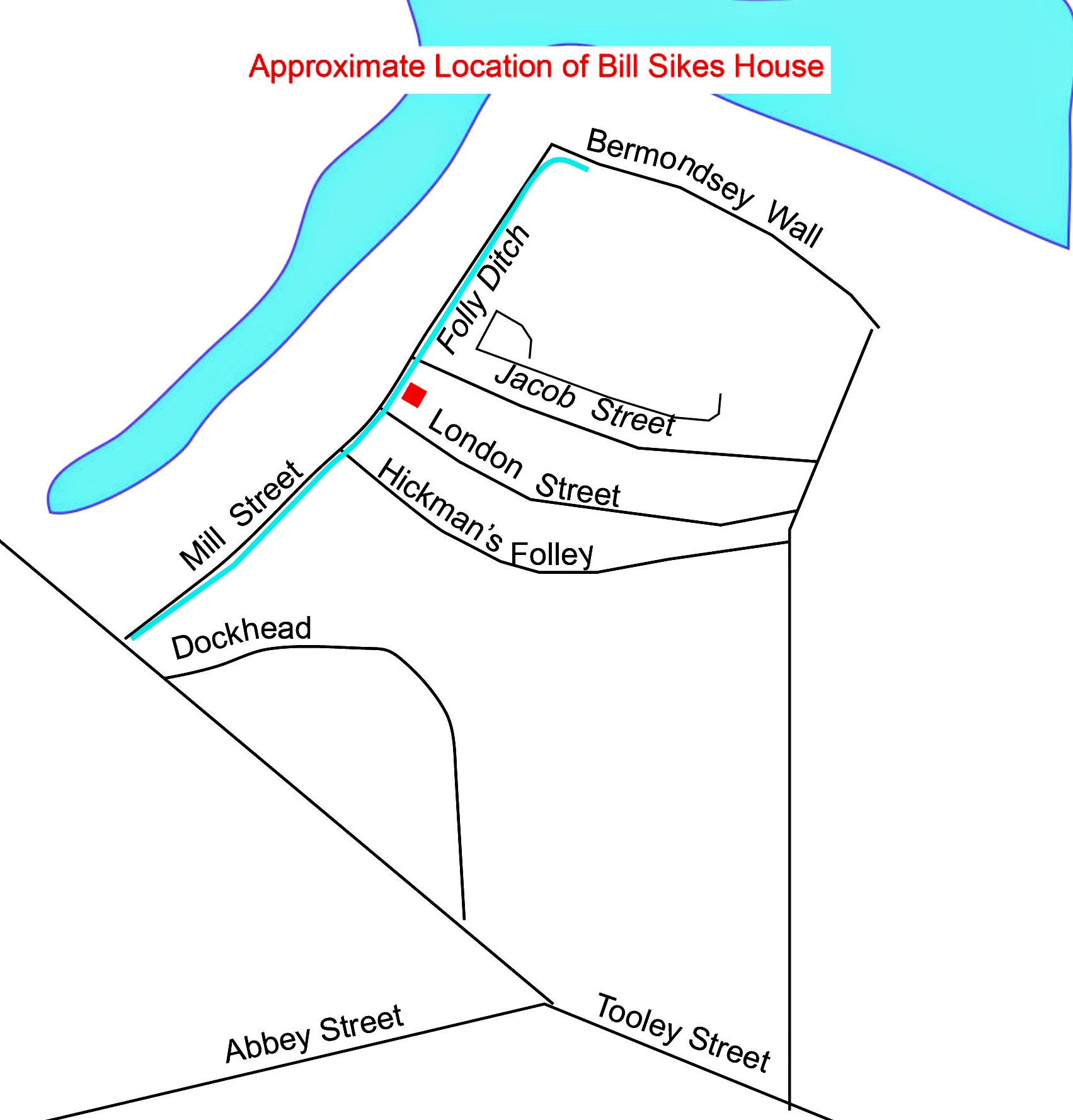 Map Location of Bill Sikes House