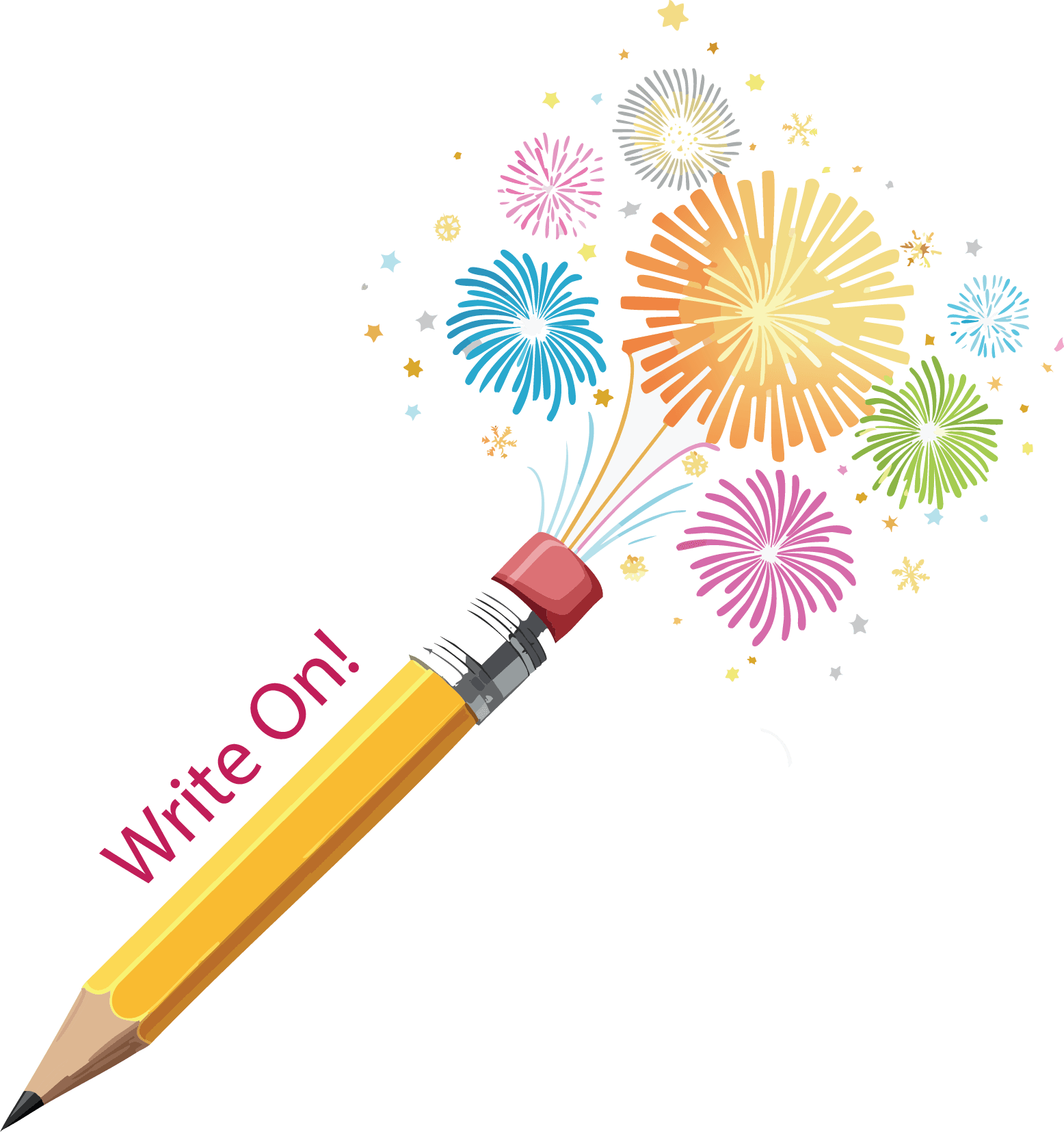Fireworks comeing out of pencil