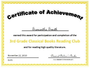 3rd grade certificate