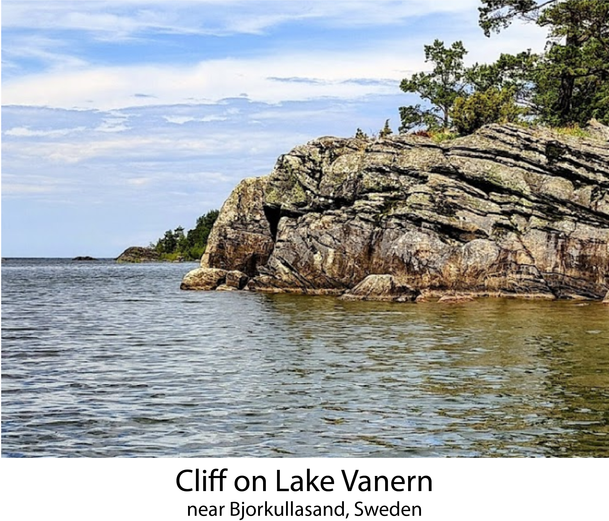 Sea Cliff in Sweden on Lake Vanern