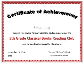 5th grade certificate