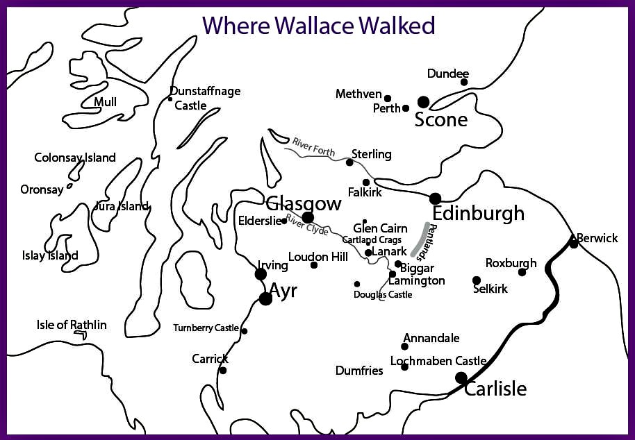 Map of Where Wallace Walked