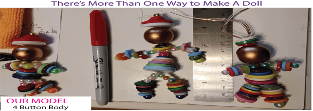 Different types of bodies on Yoyo Button Dolls