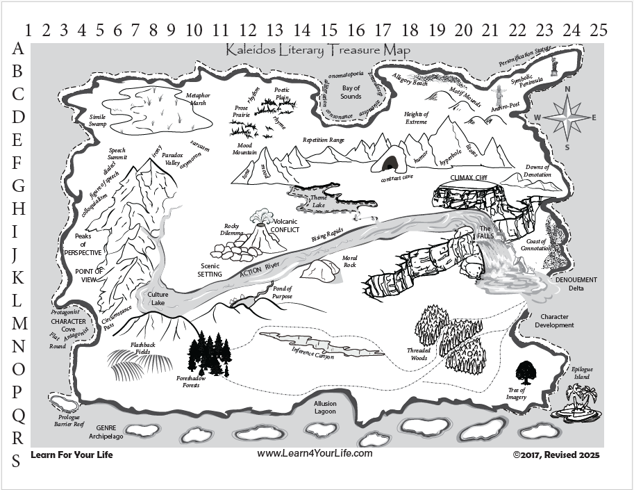 Kaleidos Literature Treasure Map