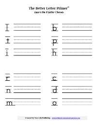 letter formation practice page