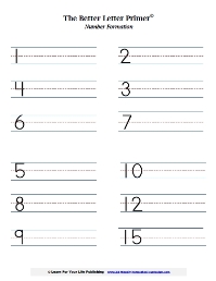 number formation practice page
