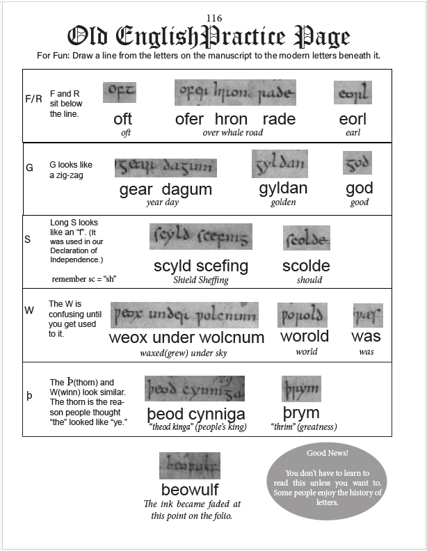 Old English Letters in Beowulf