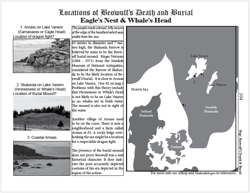 Beowulf Death and Burial Location Worksheet