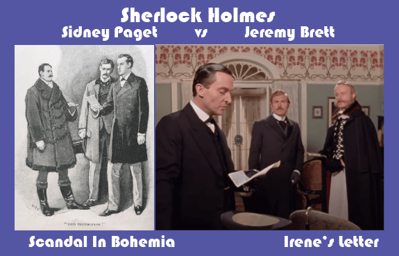 Sidney Paget vs Jeremy Brett Scandal In Bohemia Irene Adler's Letter