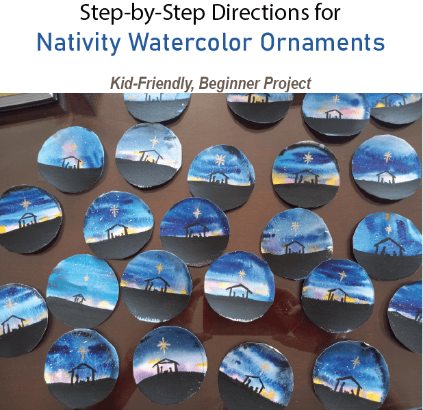 Nativity Scenes in Watercolor for beginners