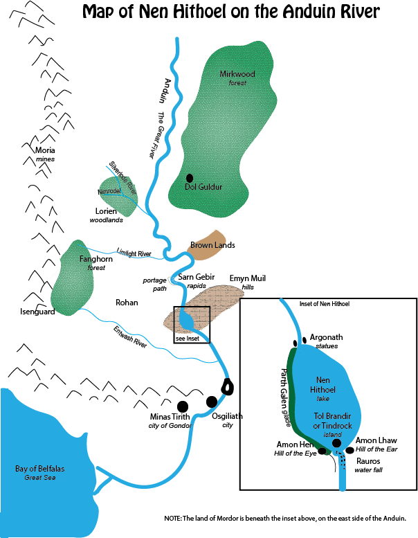 Fellowship of the Ring Color Map Nen Hithoel