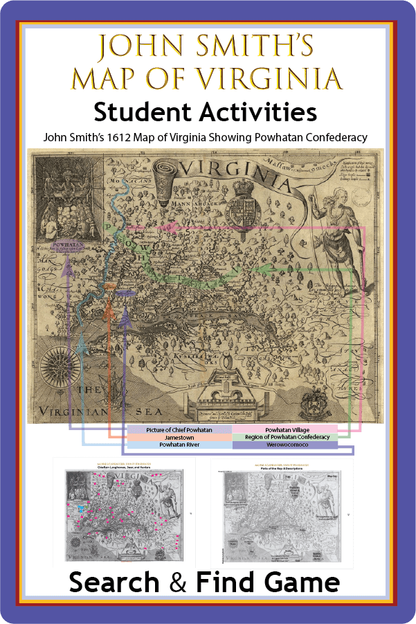 Student activities for John Smith's Map of Virginia