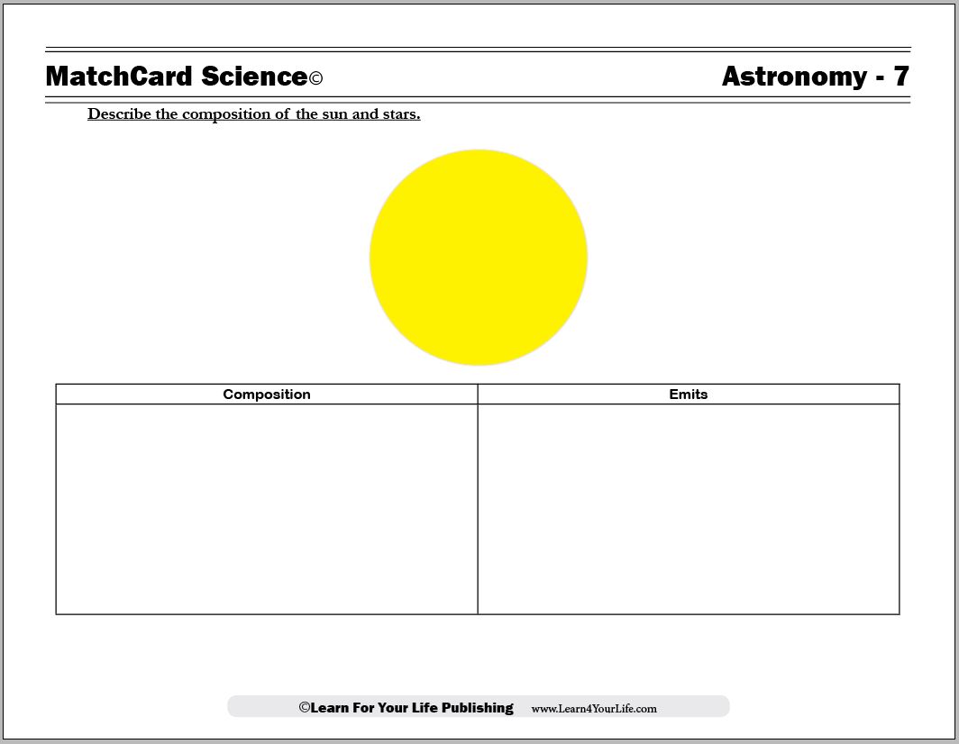 Astronomy Worksheets