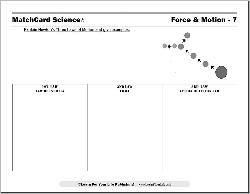 Force & Motion MatchCard