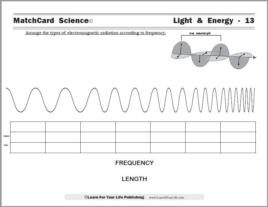 Light Spectrum Worksheet