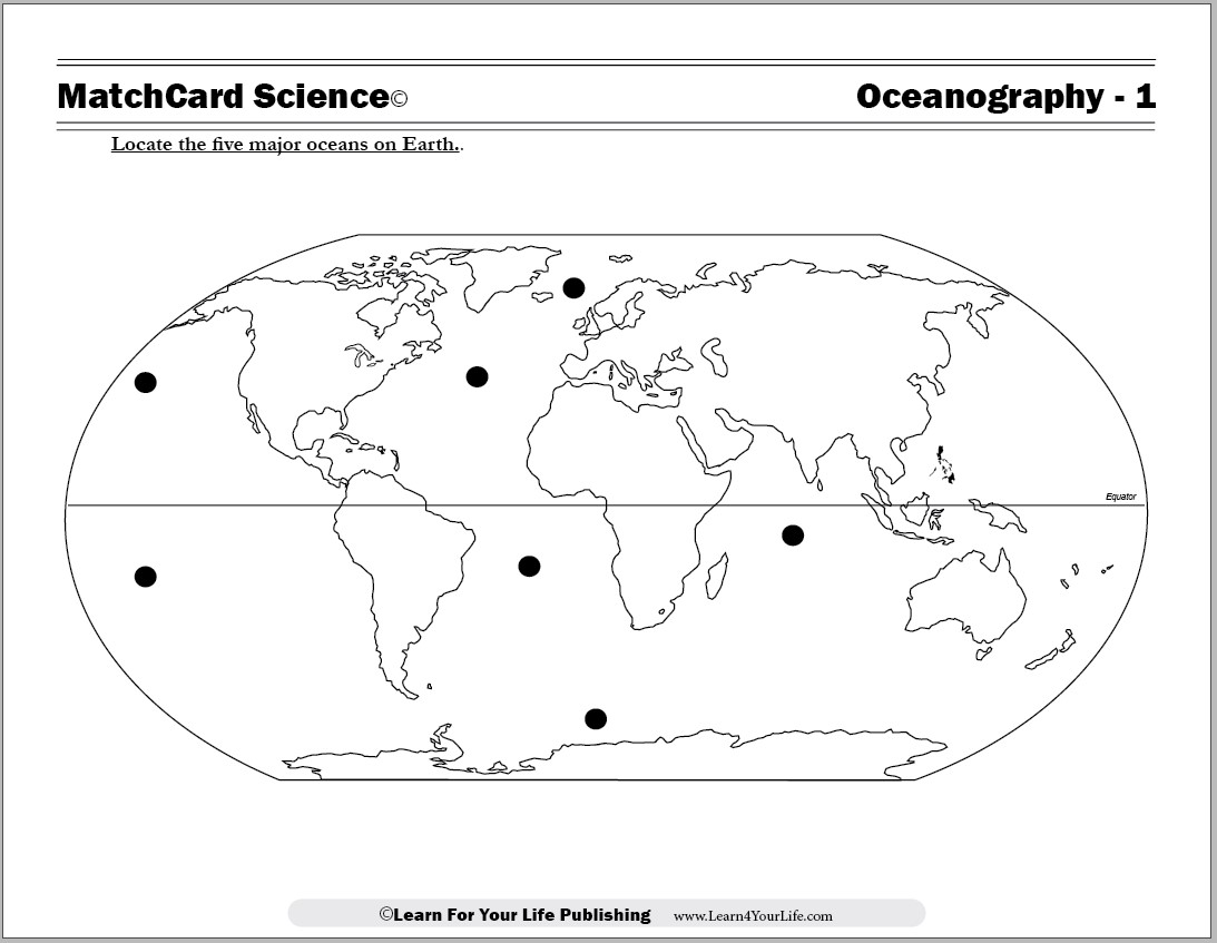 Major Oceans Worksheet