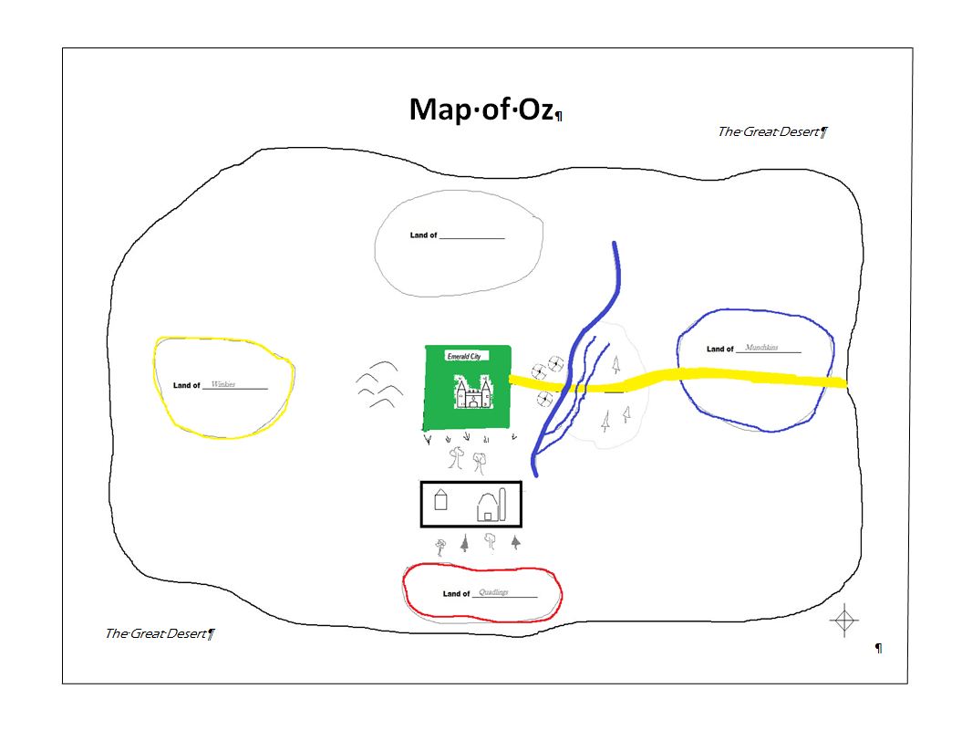 Teacher Key: Map of Oz