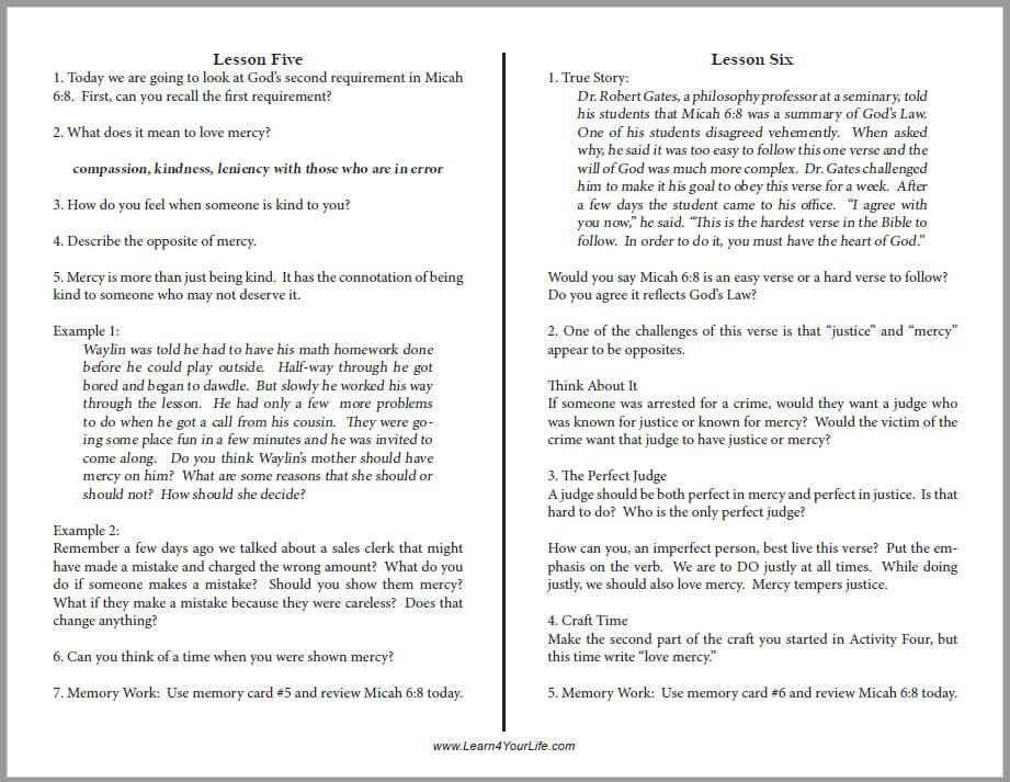 Free Printable Bible Study Lessons