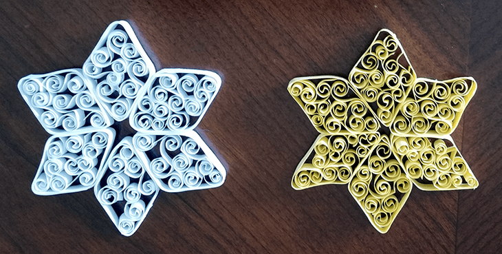 Border Filled Quilled Stars