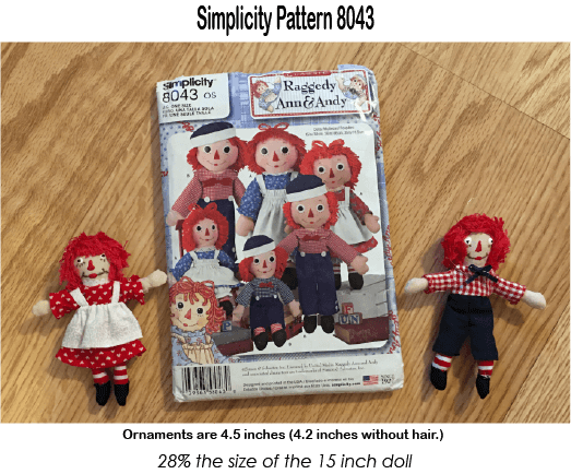 Raggedy Ann and Andy with Simplicity Pattern 8043