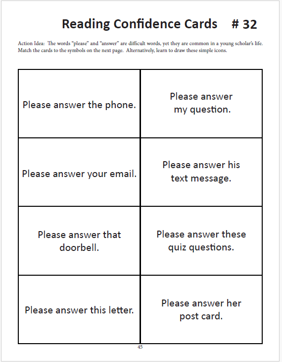 reading cards