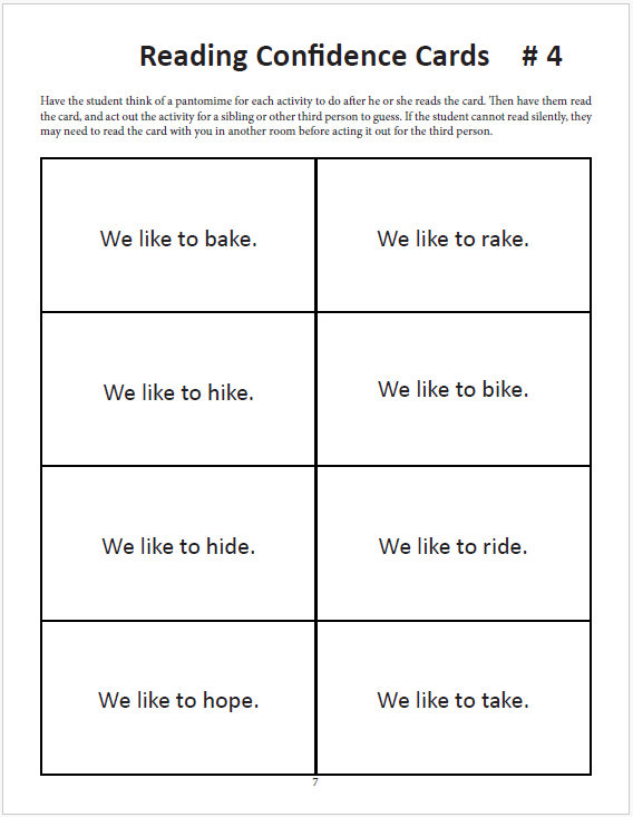 reading cards