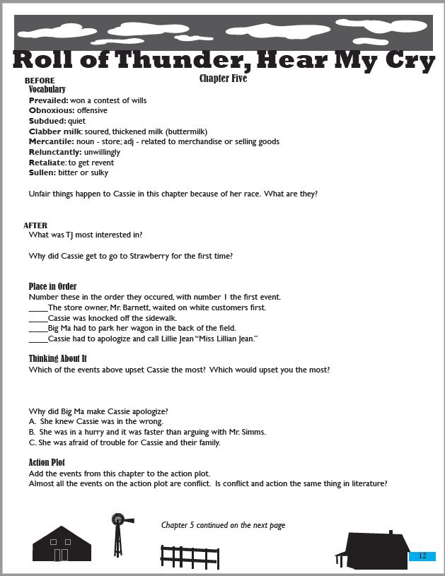 Roll Of Thunder Hear My Cry Conflict Chart