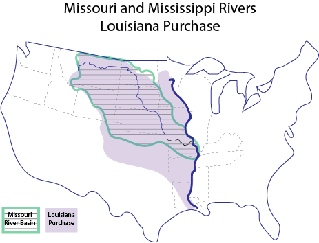 Missouri River Water Basin and the Louisiana Purchase