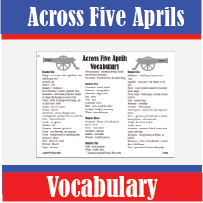 Across Five Aprils Vocabulary