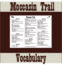Moccasin Trail Vocabulary