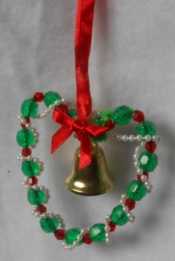 homemade bead Christmas ornament