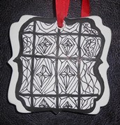 Zentangle Christmas Tree Ornament