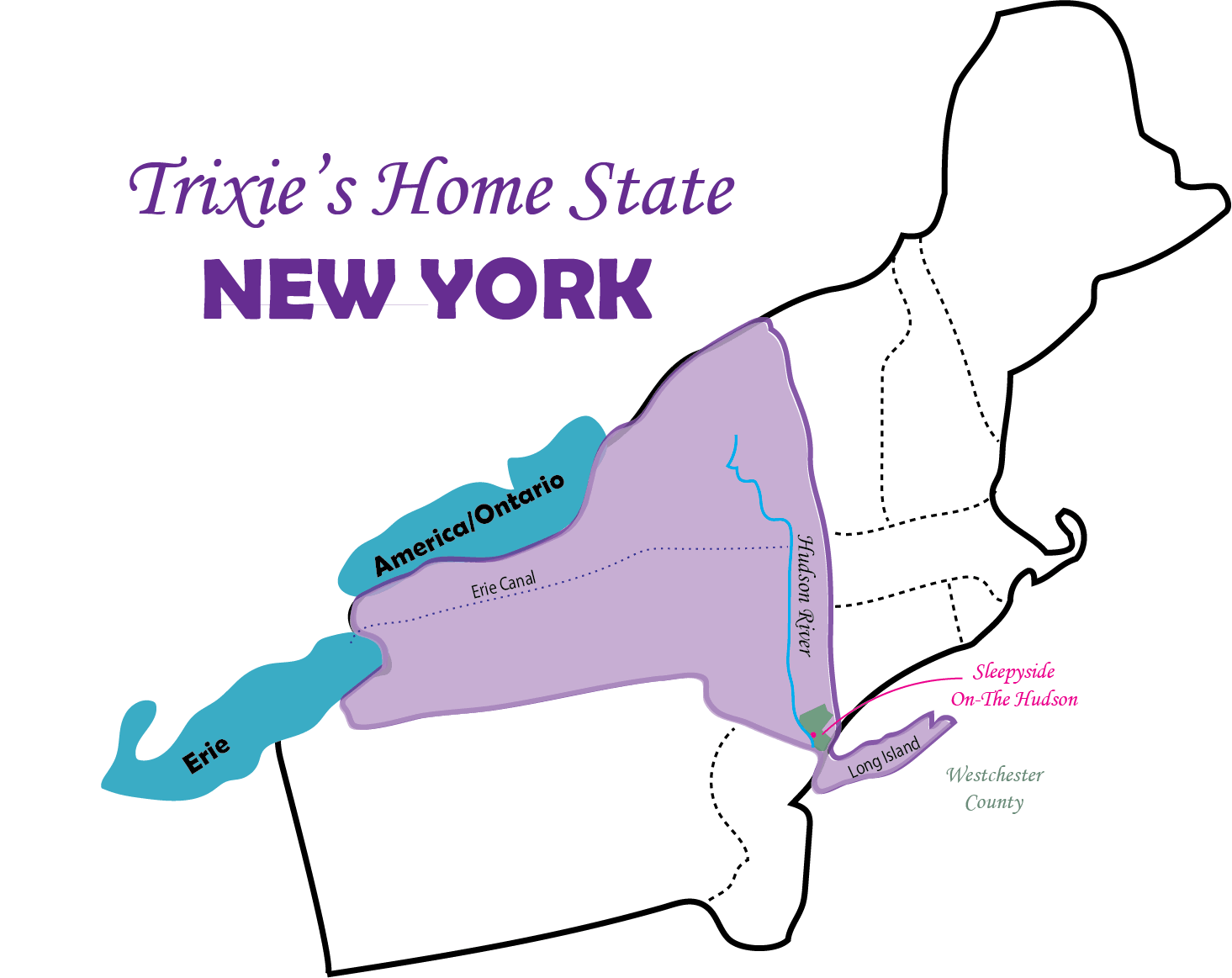 Trixie Belden Map of New York