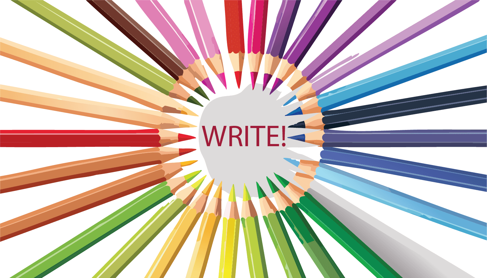Colored Pencils Surround WRITE