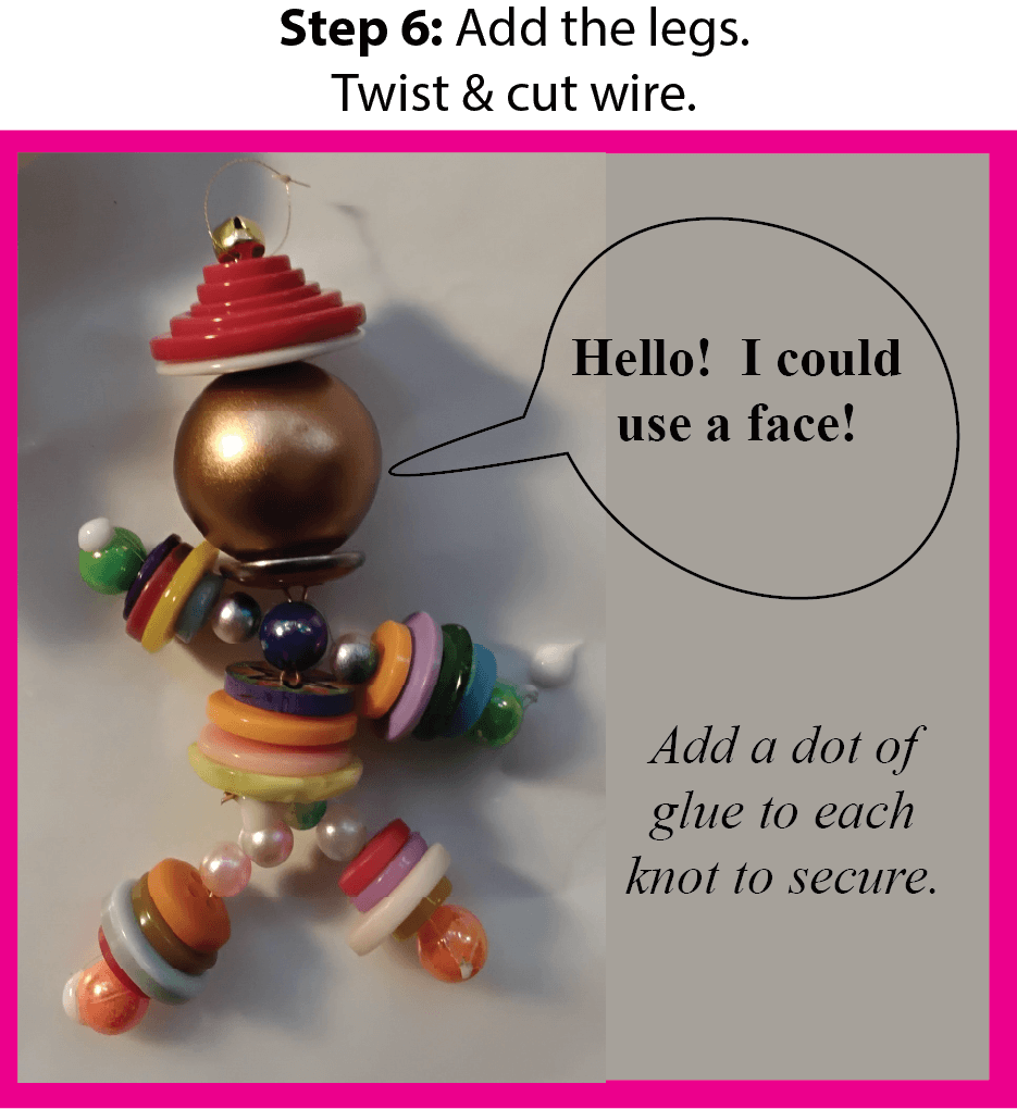 How To Make A Button Doll: Step 6