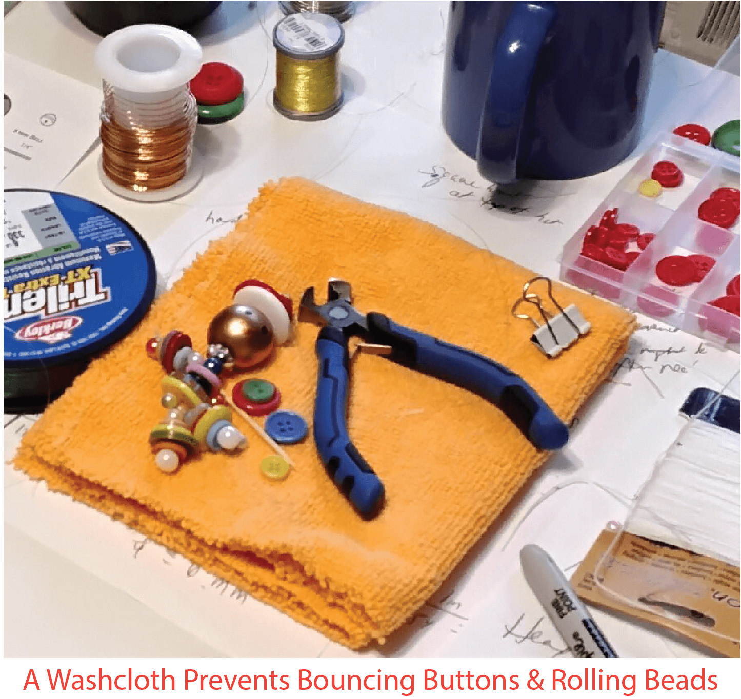 Washcloth and Wire cutters