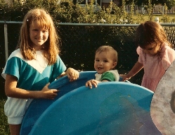 Children on slide