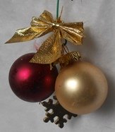 maroon miniature ornaments