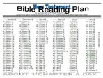 New Testament reading plan
